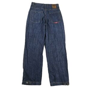 Vintage FUBU Baggy Jeans 32X34 Baggy Wide Leg Zip Snap Cuffs Hiphop Streetwear